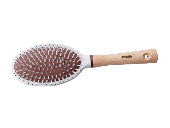 Beutifly Hair Accessories Pocket friendly wooden style round hair brush