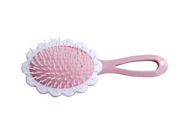 Beutifly Hair Accessories | Tangle Hair Brush for Kids | Oval Shape Hair Brush | Soft & Flexible Bristles | Great for Detangling Hairs | Cushion Base | For All types of Hair (Pink)