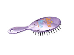 Beutifly Hair Accessories | Tangle Hair Brush for Kids | Oval Shape Hair Brush | Soft & Flexible Bristles | Great for Detangling Hairs | Cushion Base | For All types of Hair (Text Printed Purple)