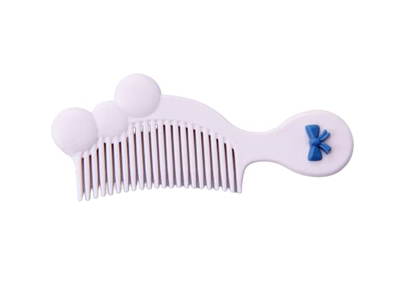 Beutifly Hair Accessories | Baby Hair Comb | Anti-knot Pain-Free | Comb for Wet, Dry, Curly Hairs Kids with Handle. (White)