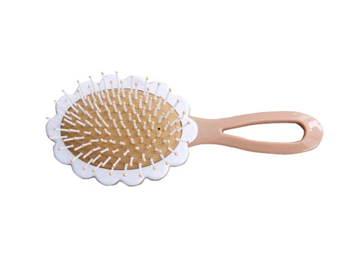 Beutifly Hair Accessories | Tangle Hair Brush for Kids | Oval Shape Hair Brush | Soft & Flexible Bristles | Great for Detangling Hairs | Cushion Base | For All types of Hair (Brown)