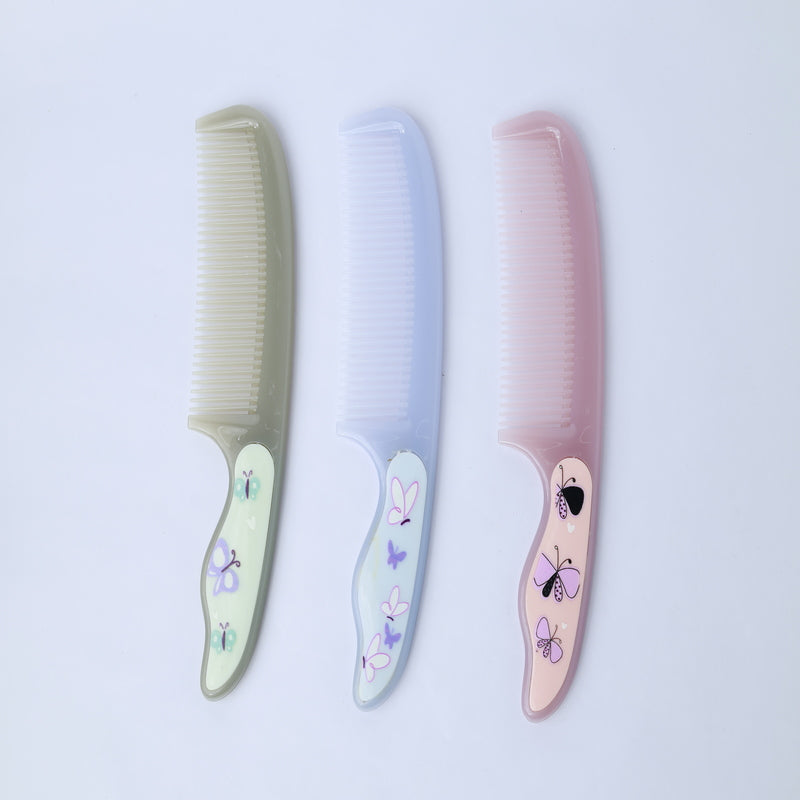Jelly butterfly printed hair comb (set of 3)