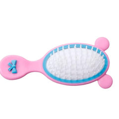 Beutifly Hair Accessories | Round Hair Brush for Kids | Oval Shape Hair Brush | Soft & Flexible Bristles for Kids | Great for Detangling Hairs | Cushion Base | For All types of Hair (Pink)