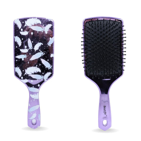 Beutifly Hair Accessories Feather designed hair brush | Designer Hair Brush | Suitable For All Hair Types | Hair Brush Styling Hair |Hair Brush for Men & Women